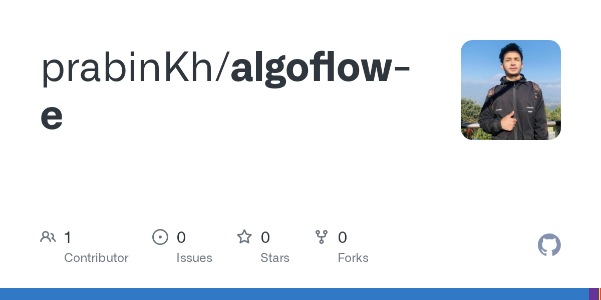 AlgoFlow interactive algorithm flow builder repository card