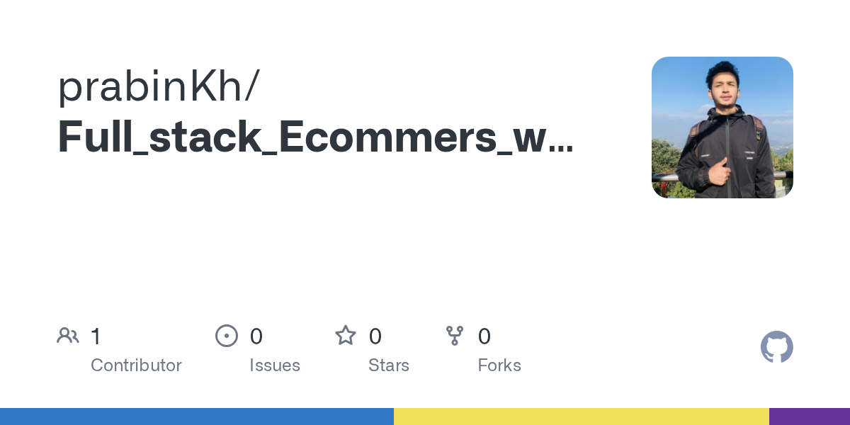 Full-stack e-commerce website repository card